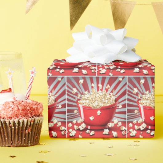 exploderende popcorn kom cadeaupapier (Verjaardagsfeest)