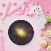 Exploderende Ster Cool Digitale Ruimte Kunstwerk Papieren Bordje (Feest)