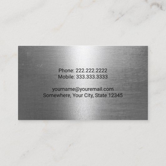 Exploitant Plant voor bouwgraafmachines Modern met Visitekaartje (Achterkant)