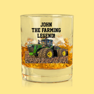 Exploitant van draagbare Boerderij tractor voor zw Whisky Glas