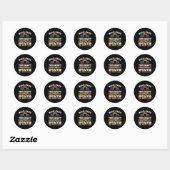 Exploitant van graafmachines voor zware apparatuur ronde sticker (Vel)