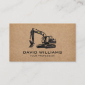 Exploitant van zware bouwapparatuur visitekaartje (Voorkant)