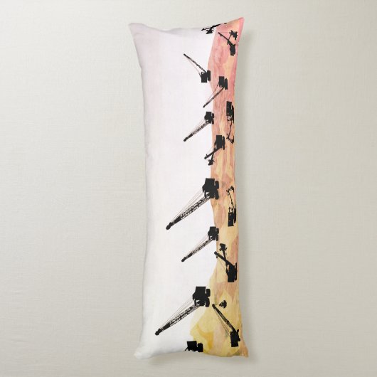 Exploitatie-ingenieurs met kraanbediener lichaamskussen (Achterkant (Verticaal))