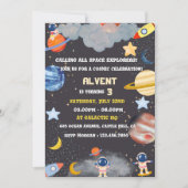 Explorateurs de l'espace Invitation d'anniversaire (Devant)