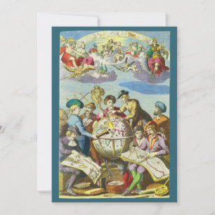 Explorateurs vintage avec carte du globe antique, 