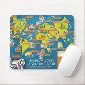 Exploratie en Ontdekking Visual-History Wereldkaar Muismat (Met muis)