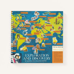 Exploratie en Ontdekking Visual-History Wereldkaar Notitieboek
