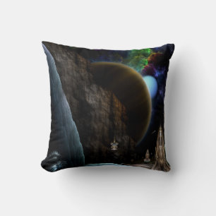 Exploratie van ruimtefractale kunstdecoratieve pil kussen
