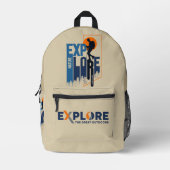 Exploration de la nature | Sac à dos imprimé (Homm (Recto)