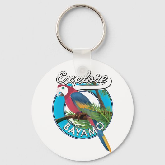 Exploration d'Hawaii logo rétro Porte-clés (Recto)