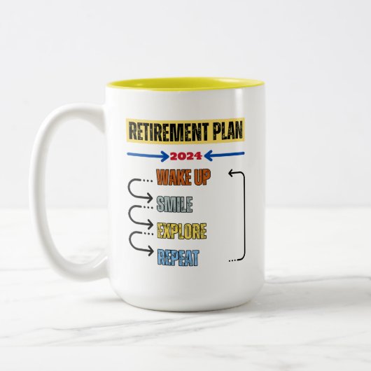 Exploration - Régime de retraite 2024 Mug (Gauche)