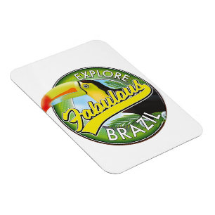 Explore Fabulous Brazilië Logo Magneet