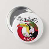 Explore Haïti logo reis patch. Ronde Button 7,6 Cm (Voorkant /achterkant)