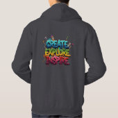 Explore Inspire Butterfly Hoodie – Vibrant & Uplif (Achterkant)