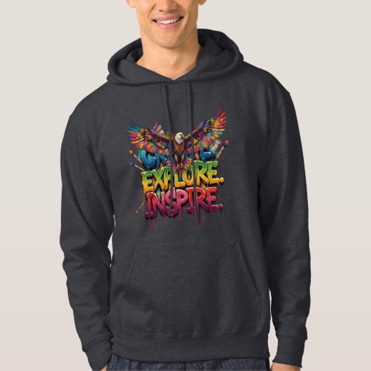 Explore Inspire Butterfly Hoodie – Vibrant & Uplif (Voorkant)