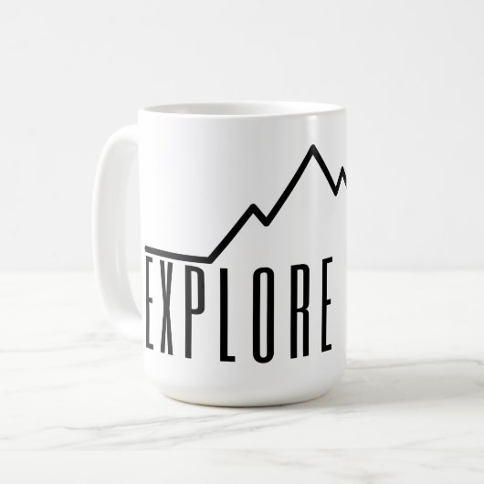 Explore More Minimalist Mountain Coffee Mug (Devant gauche)