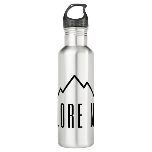 Explore More Mountain Stainless Steel Water Bottle Waterfles (Voorkant)