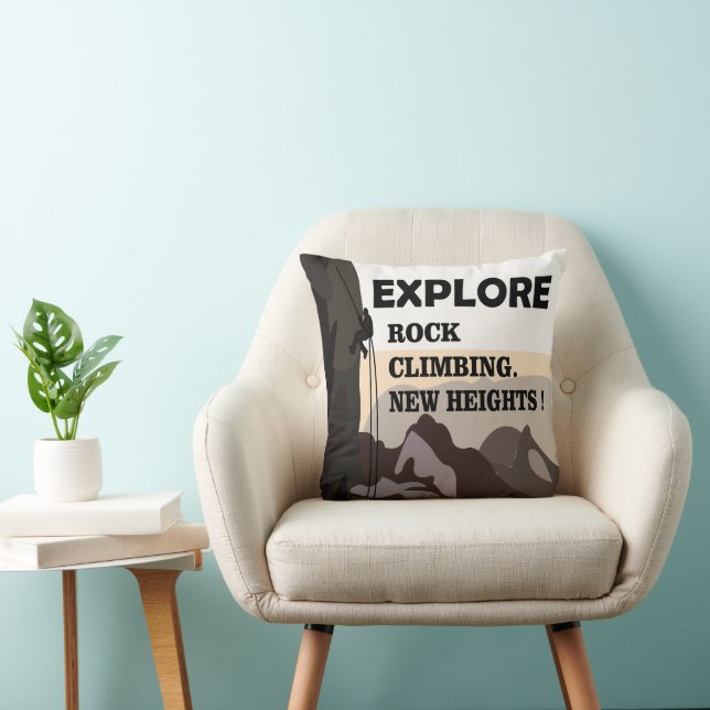 Explore New Heights Rock klimmen  Kussen (Stoel)