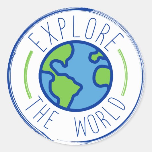 explore the world travel sticker (Voorkant)
