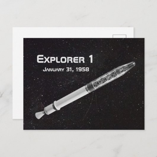 Explorer 1 Satellite Briefkaart (Voorkant / Achterkant)