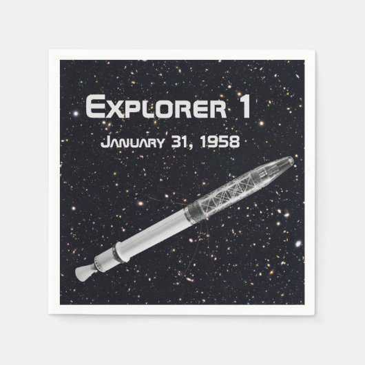 Explorer 1 Satellite Starry Sky Servetten (Voorkant)