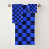 Explorer le design carreauté bleu et noir audacieu (En situation)