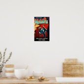 Explorer Mars - Affiche de voyage rétro personnali (Cuisine)
