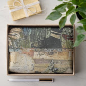 Explorer Meisje Vlinder Kaart Ephemera Tissuepapier (Geschenk)