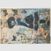 Explorer Meisje Vlinder Kaart Ephemera Tissuepapier (Voorkant)