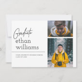 Explorer | Moderne 2 Photos Faire-part de diplôme (Devant)