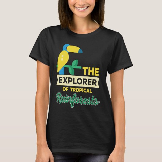 Explorer Of Rainforest Tropical Parrot Nature T-shirt (Voorkant)