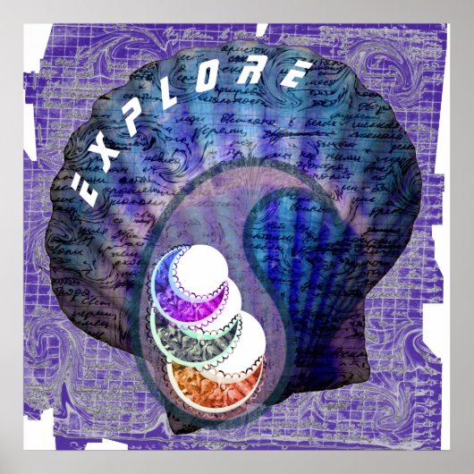 Explorer une mystérieuse affiche maritime Imprimer (Devant)