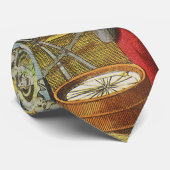 Explorers met de Kaart van het Antiek Wereldbol, Stropdas (Opgerold)