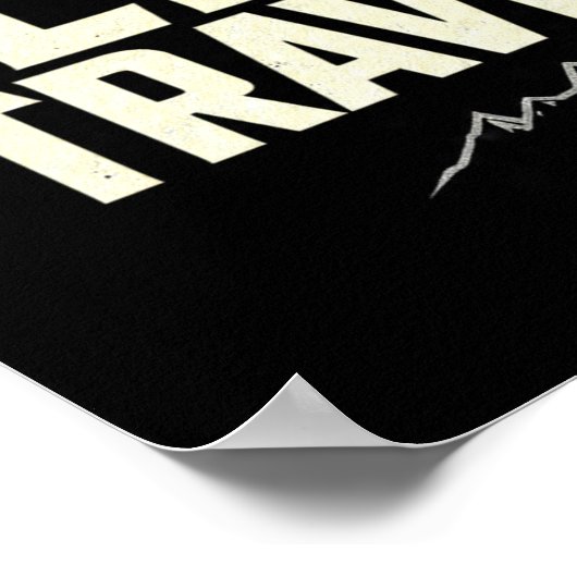 Explorer's Motto: Road Less Traveled Poster (Hoek)