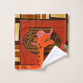 Explorez African Wonder : Giraffe Art in Marvin Ca (Gant de toilette)