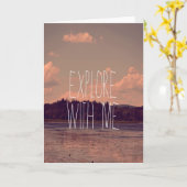 Explorez avec moi la carte de voeux (Fleur jaune)