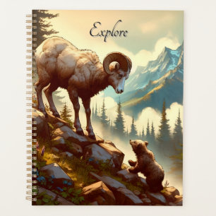 Explorez Bighorn Sheep Grizzly Cub Mountain