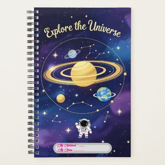 Explorez l'univers - Couverture Carnet astronomiqu (Devant)