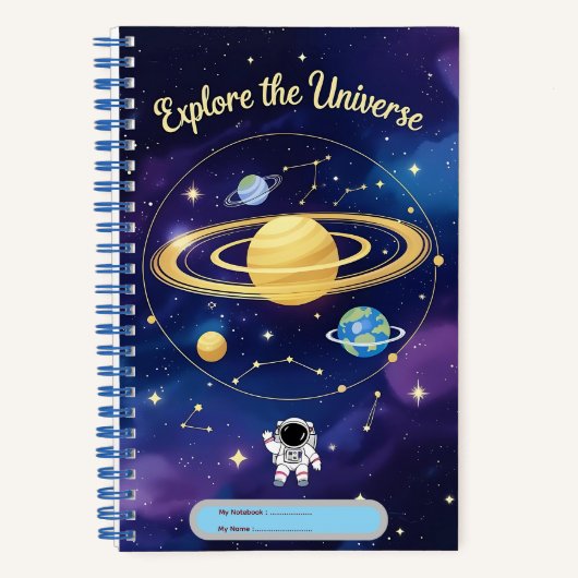 Explorez l'univers - Couverture Carnet astronomiqu (Recto)