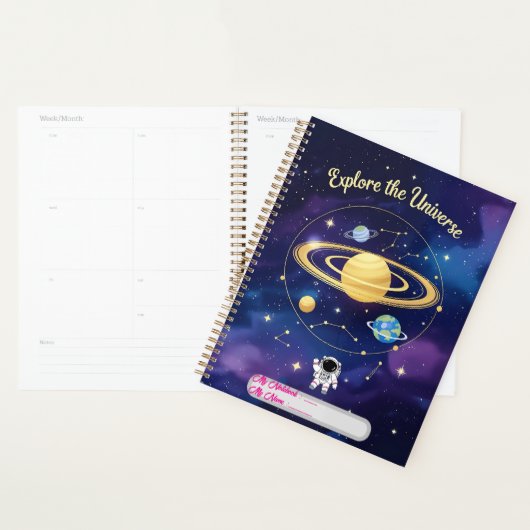 Explorez l'univers - Couverture Carnet astronomiqu (Devant avec enveloppe)