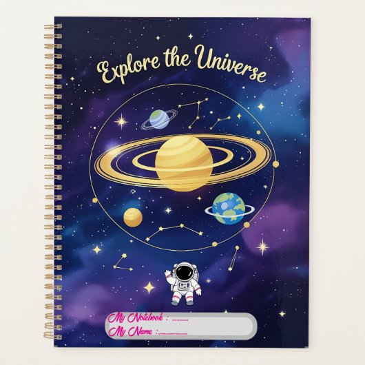 Explorez l'univers - Couverture Carnet astronomiqu (Devant)