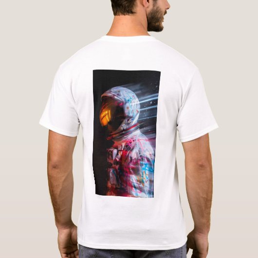 Explorez Mars - T-shirt Blur Motion Astronaut (Dos)