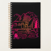 Explorez Plus Camper Rose Van Mountain Nature Love (Devant)