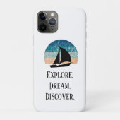 Explorez. Rêvez. Découvrez. Coque mobile de voyage (Dos)
