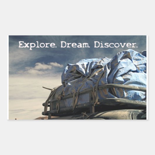 Explorez. Rêvez. Découvrez. Sticker rectangulaire (Devant)