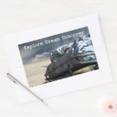 Explorez. Rêvez. Découvrez. Sticker rectangulaire (Enveloppe)
