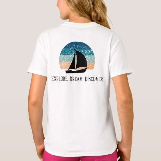 Explorez. Rêvez. Découvrez. T-shirt Voyage (Dos)