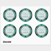 Explorez votre autocollant Fractals Turquoises de  (Feuille)