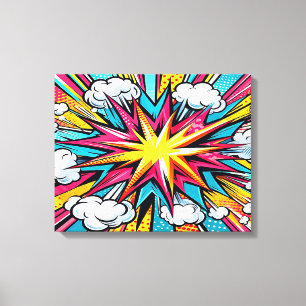 explosie canvas afdruk