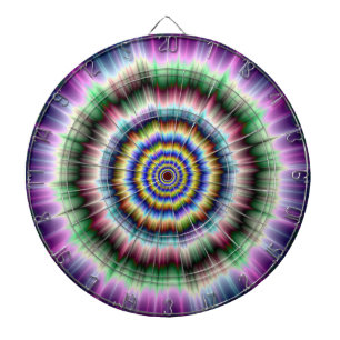 Explosie in Violet Green en Blue Dartboard Dartbord